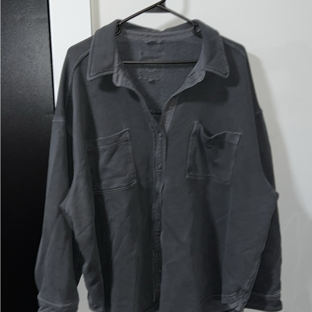 Aerie Charcoal Knit Top